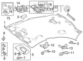 Front Ceiling Light Mercedes CLA 14-19