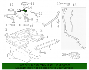 Fuel Pressure Sensor Cadillac ATS 13-