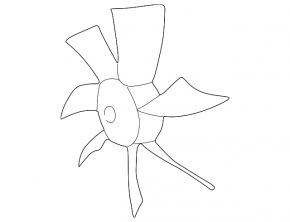 Right cooling fan impeller for Lexus RX300 98-03 7 blades