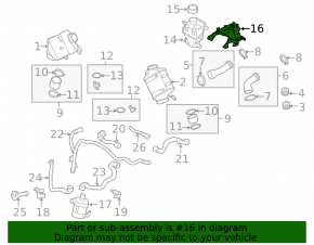 Bracket expansion tank cooling BMW X5 F15 14-18 4.4T small