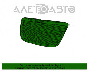 Radiator grille grill Chrysler 300 11-14 dorest under PTF