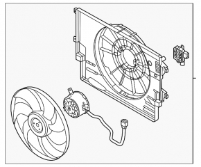 Radiator shroud diffuser assembly for Kia Seltos 2011-2013 1.6