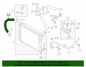 Cooling pipe lower Hyundai Veloster 12-17