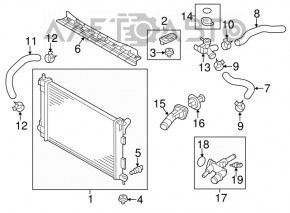 Cooling pipe lower Hyundai Veloster 12-17
