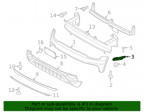 Rear bumper mount left inner VW Atlas 18-