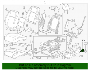 Buick Encore 17-22 Black Driver's Seat Recline Lever