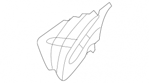 Front panel trim with deflector left Audi A6 C8 19- black