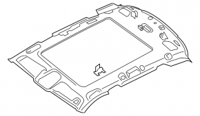 Audi Q7 20-24 gray headliner