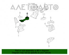 Honda Civic 06-11 1.8L rear engine mount, upper, automatic transmission