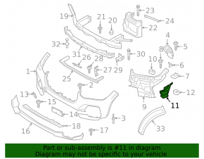 Front bumper air duct right BMW X5 G05 19-23