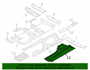 Rear engine guard BMW 5 F90 17-23 M5,