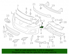 Front left headlight bracket for Subaru BRZ 13-20