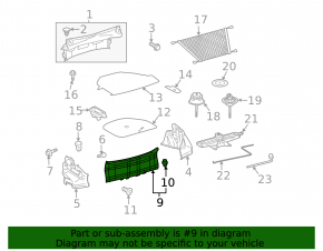 Trunk opening trim Toyota Solara 2.4 04-08