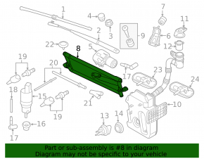 Windscreen wiper trapezoid with motor VW Jetta 11-18 USA