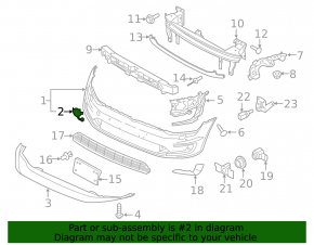 VW e-Golf 15-19 front bumper tow hook cap
