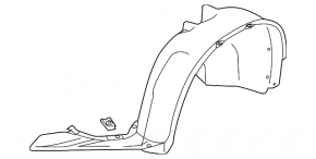 Front left fender liner VW Tiguan 09-11 prerest