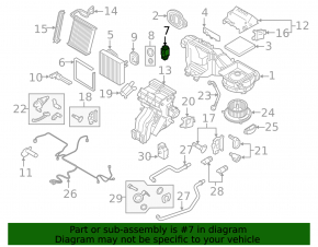 Air conditioning heater valve Audi A3 8V 16-18 e-tron dual-zone climate control