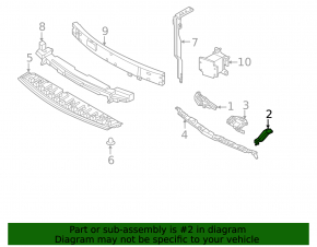 Front bumper bracket right Infiniti QX60 22-24