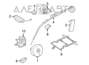 Front left airbag sensor for BMW X5 X6 E70 E71 07-13
