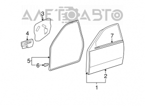 Bare front right door for Lexus IS250 IS350 06-14