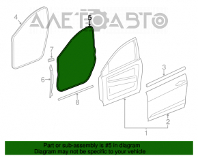Chrysler 200 15-17 Front Right Door Seal