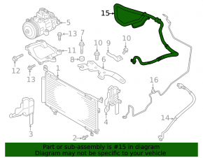 Air conditioner tube compressor-heater Subaru Outback 20-23 2.5