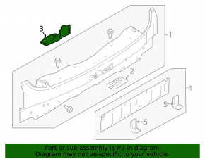 Rear bumper bracket left metal Nissan Murano z52 15-