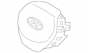 Steering wheel airbag for the driver's side of the Hyundai Santa Fe 2021-23 hybrid, gray