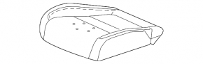 Honda Accord 18-22 passenger seat trim, lower part, gray leather, heated, ventilated, worn