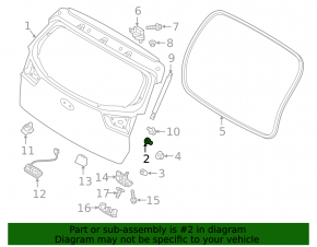 Kia Niro 17-22 Upper Trunk Door Bumper
