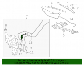GMC Terrain 18- Rear Window Washer Motor