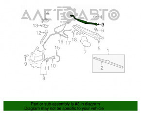 Left wiper arm Toyota Highlander 08-13