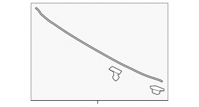 Hood seal on the Hyundai Santa FE 21-23 bumper