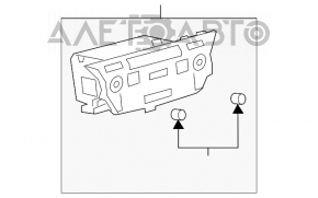 Radio tape recorder with climate control Lexus ES300h ES350 13-18 mark levinson