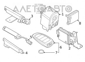 Hyundai Sonata 20-23 5-button key, without Digital Key