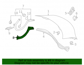Trunk hinge trim right Mercedes CLA 14-19