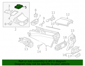 Mercedes GLC 16-19 Center Console Ashtray