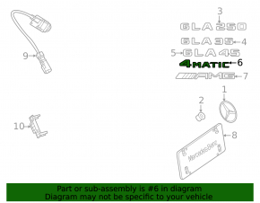 Mercedes H247 GLA 20-26 4MATIC tailgate emblem
