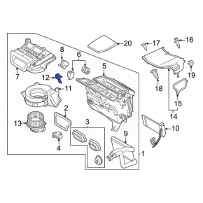 Resistor Ford Focus mk3 11-18 type 1