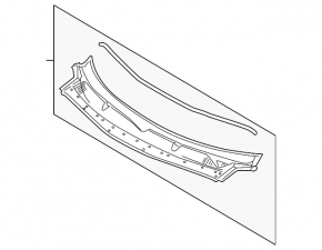 Windscreen wiper grille plastic Ford Explorer 11-19