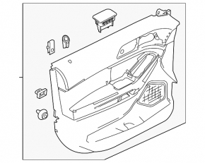 Door trim card front right Ford Explorer 11-12 prerest leather gray