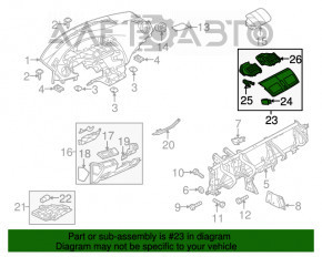Air duct central Mazda3 MPS 09-13