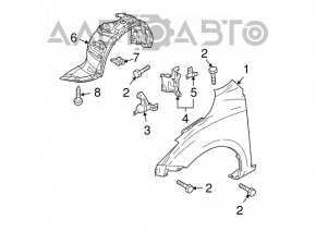 Front right fender liner Mazda3 MPS 09-13