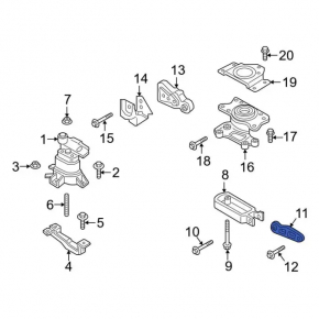 Lincoln MKX 16-18 2.7T 3.7 Rear Engine Mount Bracket