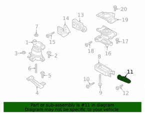 Lincoln MKX 16-18 2.7T 3.7 Rear Engine Mount Bracket