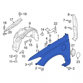 Front left wing Ford Fusion mk5 17-20 plug-in