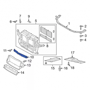 Upper wind deflector bracket for Ford Explorer 20-23 plastic
