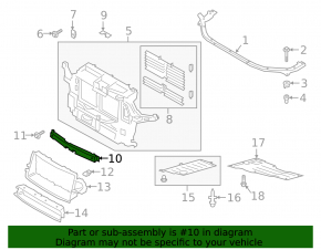Upper wind deflector bracket for Ford Explorer 20-23 plastic