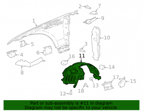 Front right mudguard Jaguar F-Pace X761 17-20