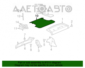 Trunk floor Chrysler 200 11-14